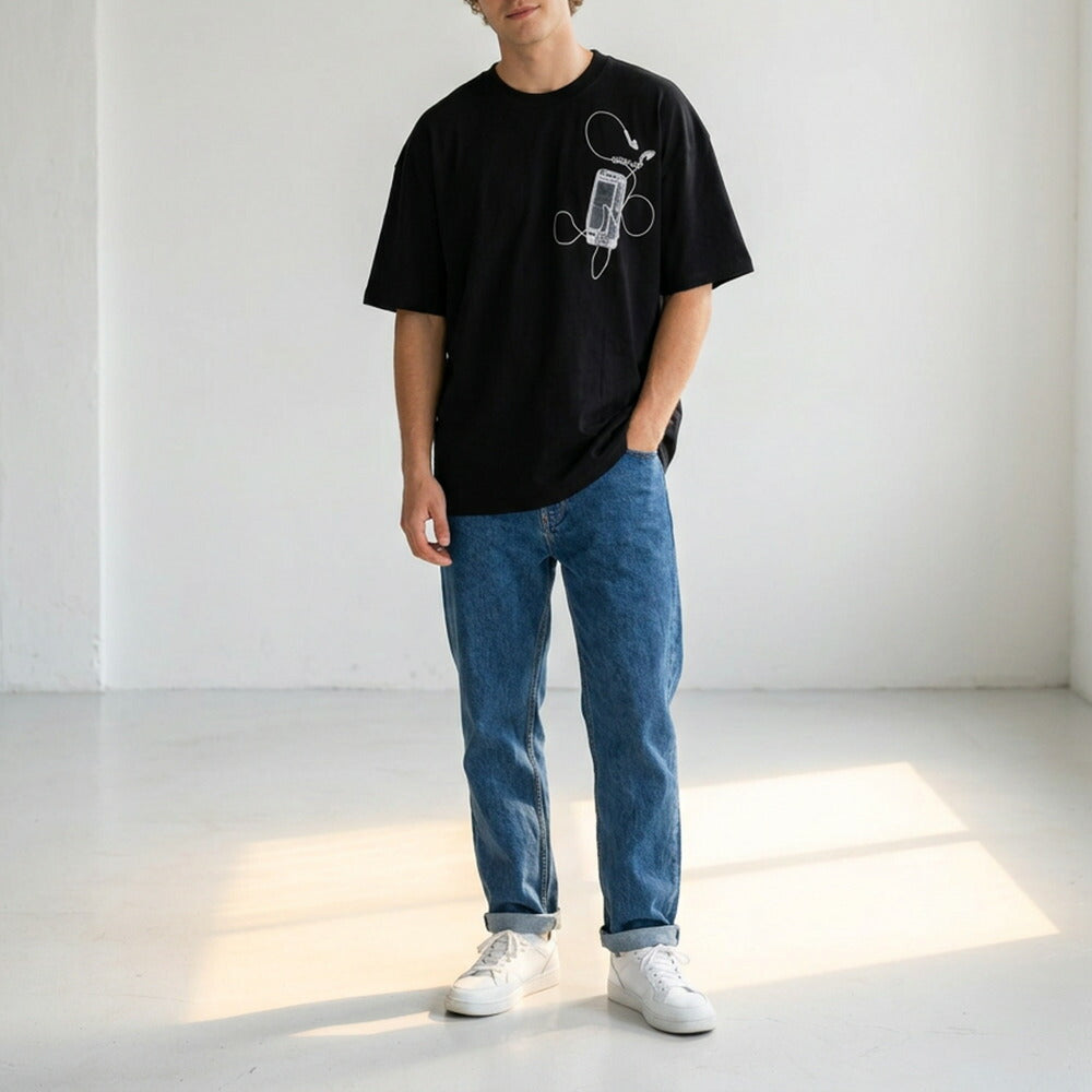Off-White Tシャツ BLACK スキャンアロー バックプリント 半袖 OMAA161S24JER0021006