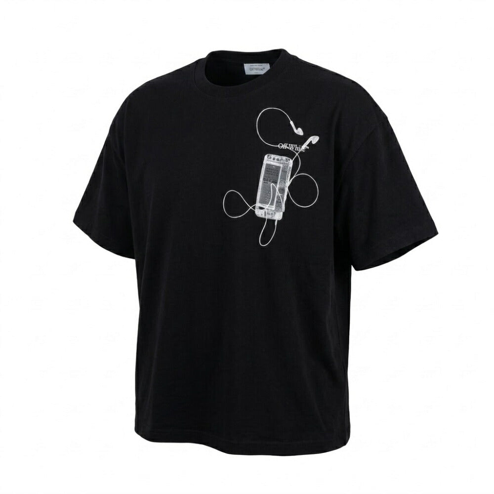 Off-White Tシャツ BLACK スキャンアロー バックプリント 半袖 OMAA161S24JER0021006