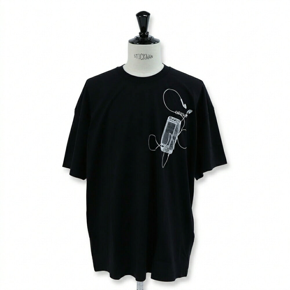 Off-White Tシャツ BLACK スキャンアロー バックプリント 半袖 OMAA161S24JER0021006