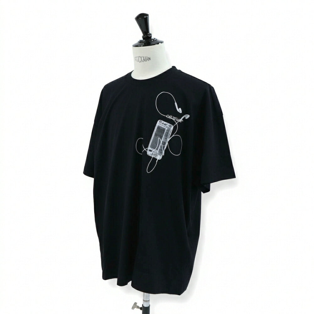 Off-White Tシャツ BLACK スキャンアロー バックプリント 半袖 OMAA161S24JER0021006