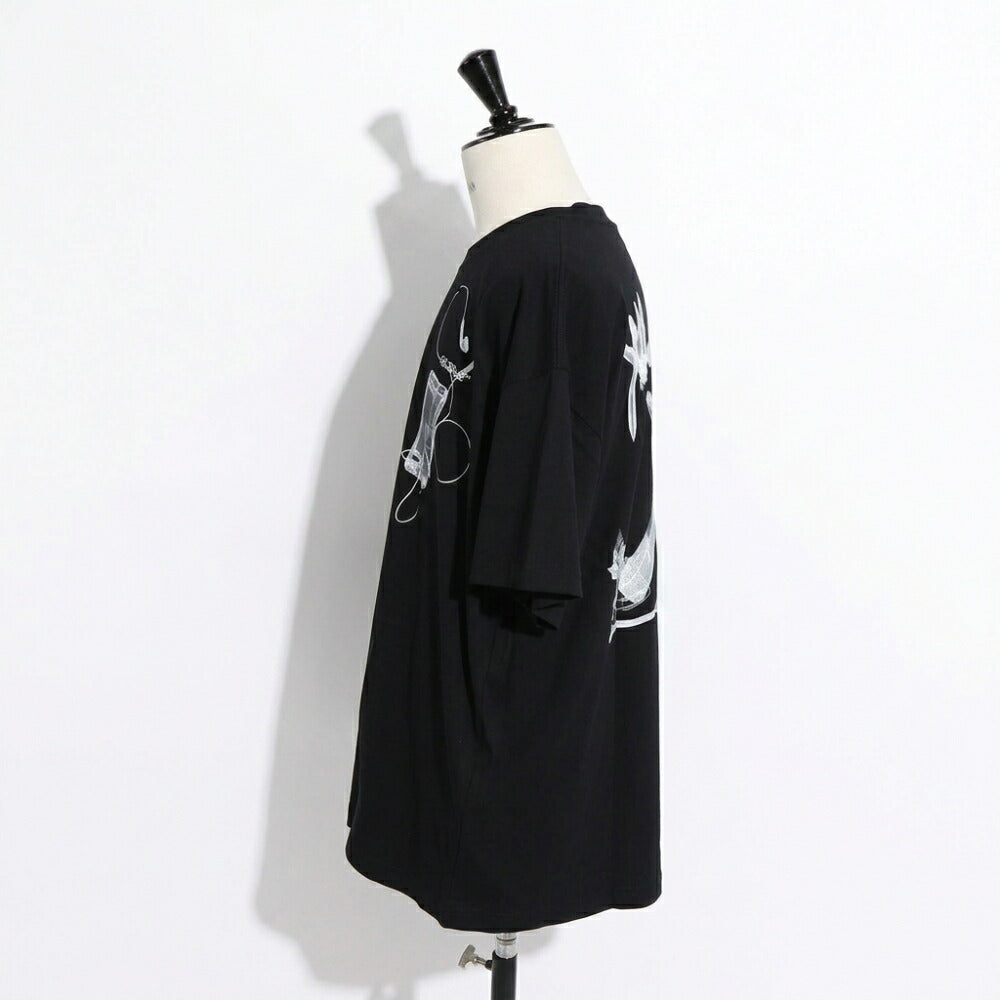 Off-White Tシャツ BLACK スキャンアロー バックプリント 半袖 OMAA161S24JER0021006