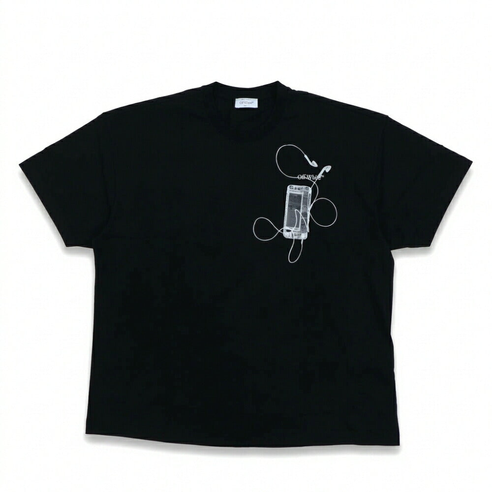 Off-White Tシャツ BLACK スキャンアロー バックプリント 半袖 OMAA161S24JER0021006