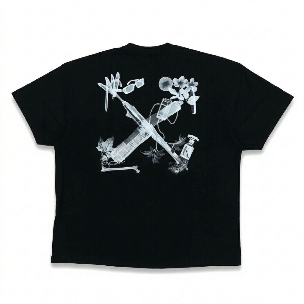 Off-White Tシャツ BLACK スキャンアロー バックプリント 半袖 OMAA161S24JER0021006