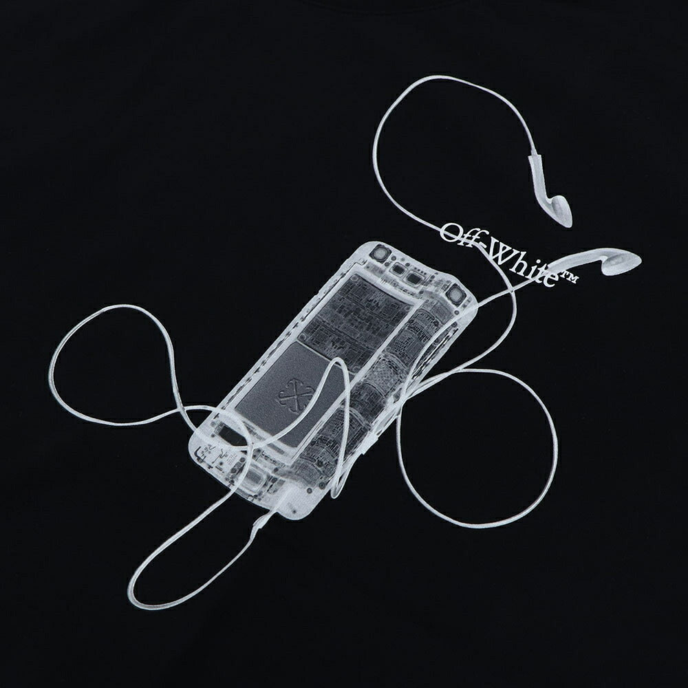 Off-White Tシャツ BLACK スキャンアロー バックプリント 半袖 OMAA161S24JER0021006