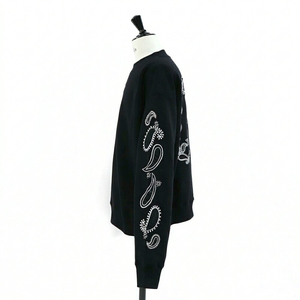 Off-White トレーナー BLACK バンダナアロー バックプリント OMBA054S24FLE0021001