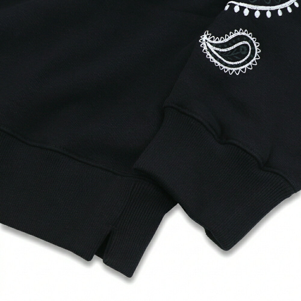 Off-White トレーナー BLACK バンダナアロー バックプリント OMBA054S24FLE0021001