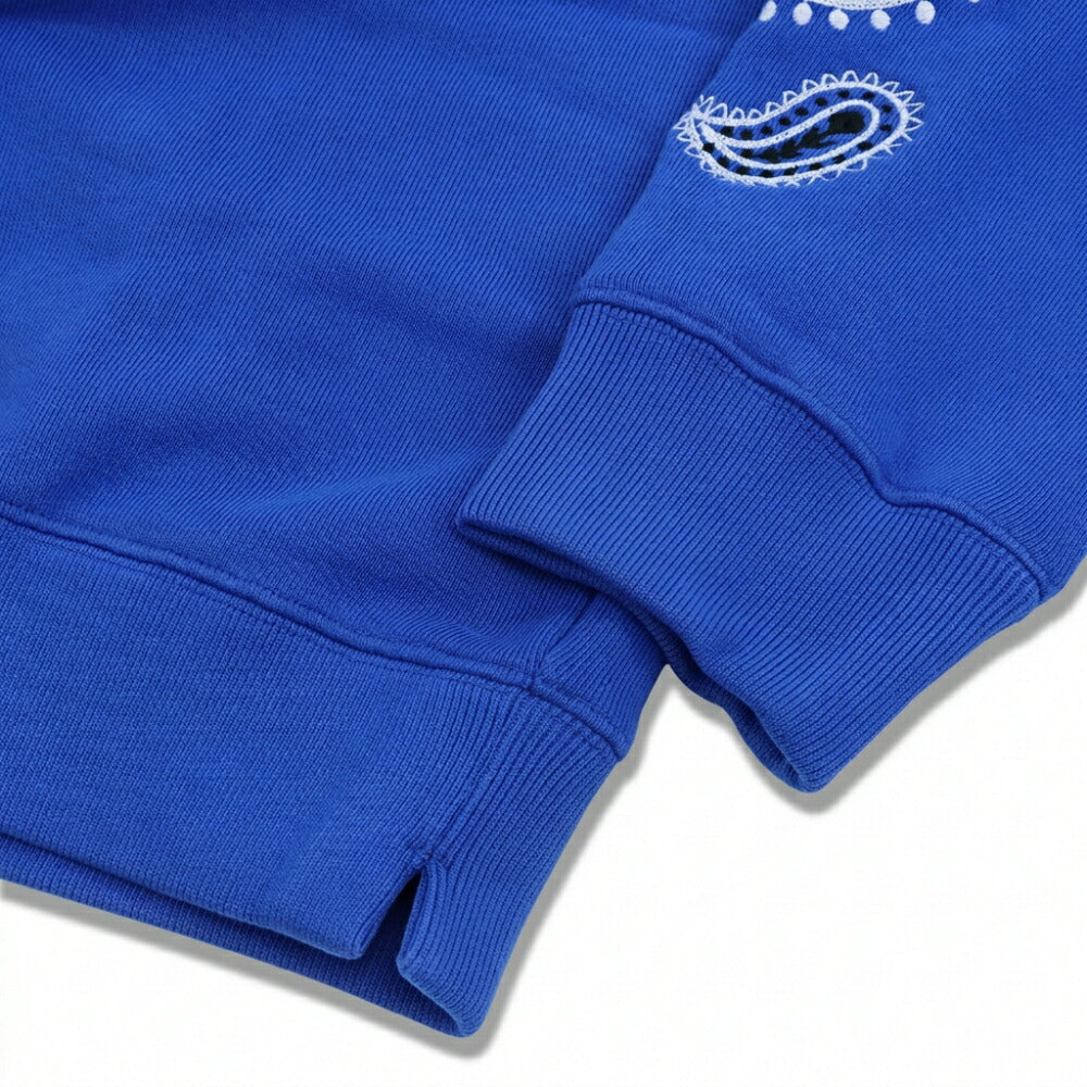 Off-White トレーナー BLUE バンダナアロー バックプリント OMBA054S24FLE0024601