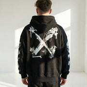 Off-White パーカー BLACK スキャンアロー フーディ プルオーバーパーカー OMBB118S24FLE0021009