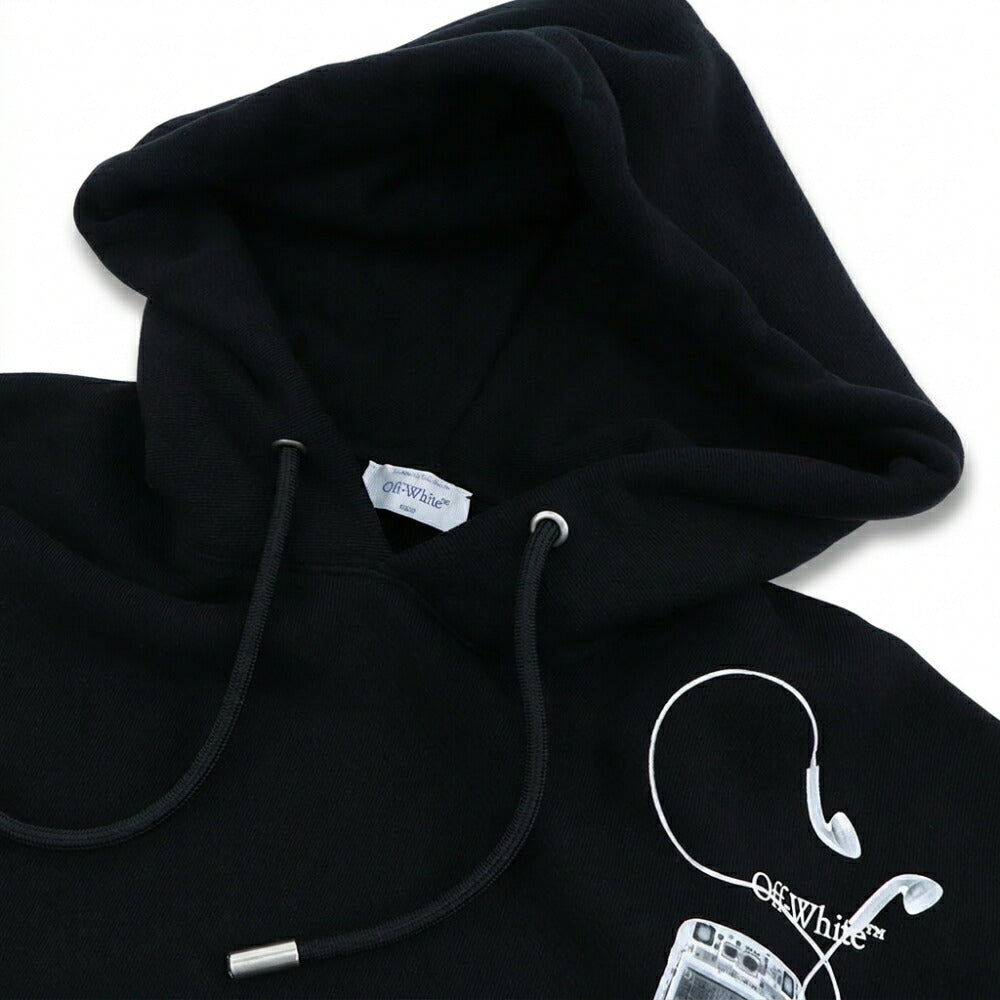 Off-White パーカー BLACK スキャンアロー フーディ プルオーバーパーカー OMBB118S24FLE0021009