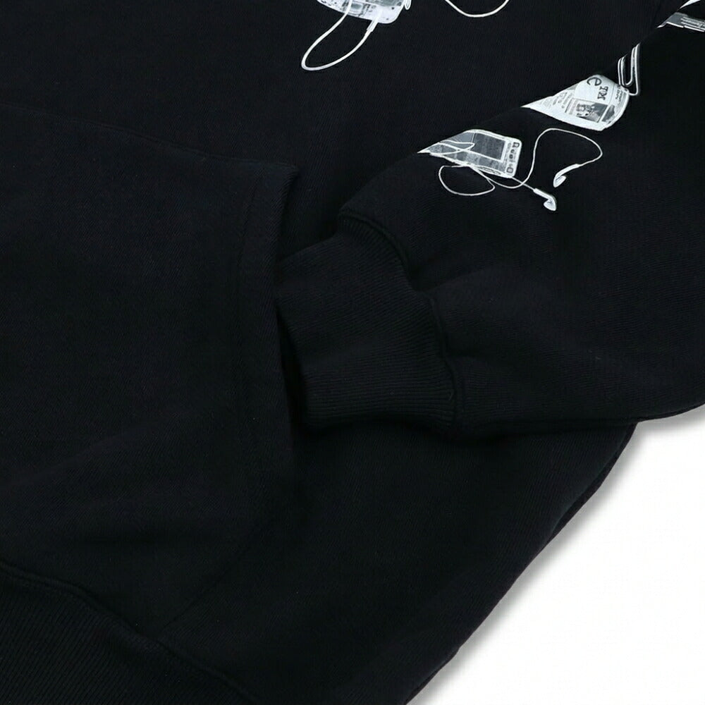 Off-White パーカー BLACK スキャンアロー フーディ プルオーバーパーカー OMBB118S24FLE0021009