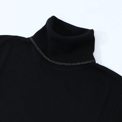 ポール スミス Paul Smith トップス ニット レディース Wool Blend Roll Neck Sweater マスタード ブラック ウール ポリエステル ハイネック リブ 袖切り替え ストライプ柄  W2R-323N-L31054