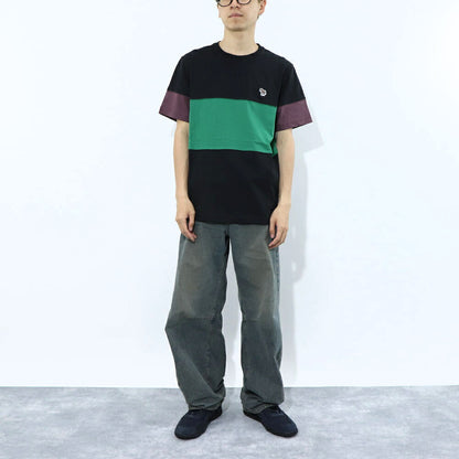 ポール スミス Paul Smith トップス Tシャツ・カットソー メンズ REG FIT PANEL TSHIRT ZEBRA 79 52B コットン 刺繍 シマウマ ゼブラ ストライプ マルチカラー カラーブロックデザイン クルーネック 半袖 M2R-004XZ-L20064