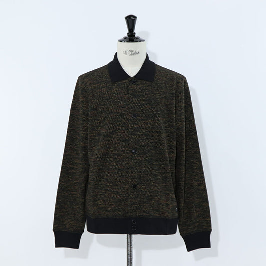 ポール スミス Paul Smith トップス カーディガン メンズ Cotton-Blend Jersey Cardigan ネイビー ポリエステル ビスコース エラスタン ニット ポロカラーリブ編み 幾何学模様 ネイビー ポリエステル ベージュ M2R-080Y-L21894