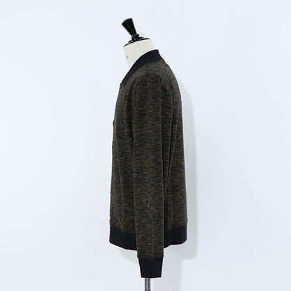 ポール スミス Paul Smith トップス カーディガン メンズ Cotton-Blend Jersey Cardigan ネイビー ポリエステル ビスコース エラスタン ニット ポロカラーリブ編み 幾何学模様 ネイビー ポリエステル ベージュ M2R-080Y-L21894