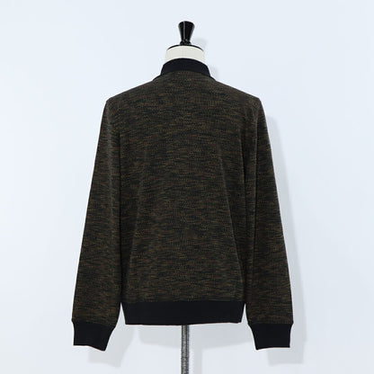 ポール スミス Paul Smith トップス カーディガン メンズ Cotton-Blend Jersey Cardigan ネイビー ポリエステル ビスコース エラスタン ニット ポロカラーリブ編み 幾何学模様 ネイビー ポリエステル ベージュ M2R-080Y-L21894