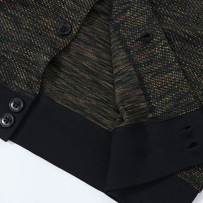 ポール スミス Paul Smith トップス カーディガン メンズ Cotton-Blend Jersey Cardigan ネイビー ポリエステル ビスコース エラスタン ニット ポロカラーリブ編み 幾何学模様 ネイビー ポリエステル ベージュ M2R-080Y-L21894