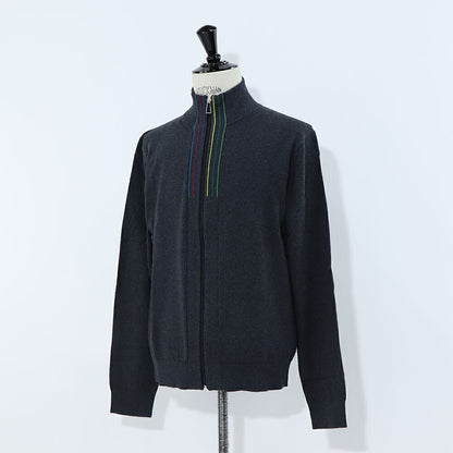 ポール スミス Paul Smith トップス カーディガン メンズ Sports Stripe Cardigan グレー フルジップ ストライプ リブネック グレー レッド ブルー イエロー グリーン M2R-232Y-L21933