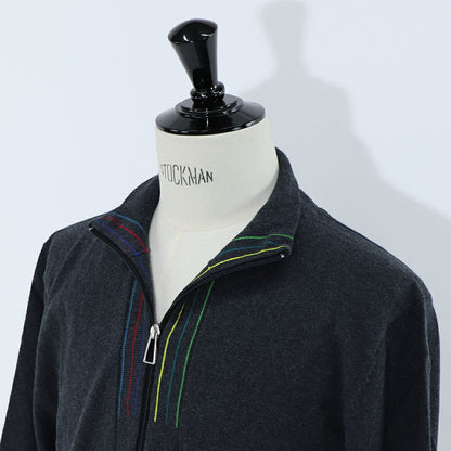 ポール スミス Paul Smith トップス カーディガン メンズ Sports Stripe Cardigan グレー フルジップ ストライプ リブネック グレー レッド ブルー イエロー グリーン M2R-232Y-L21933