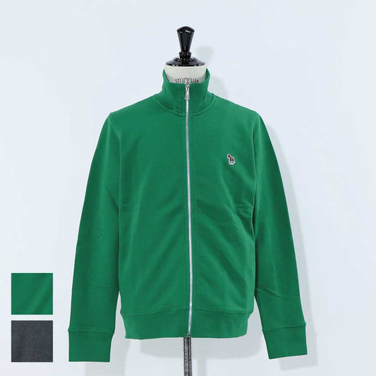 ポール スミス Paul Smith トップス スウェット・トレーナー メンズ グレー グリーン フルジップ ジップアップ  スタンドネック 刺繍 ワンポイント シマウマ ゼブラ グレー グリーン M2R-136TZ-L21116