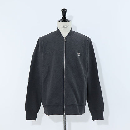 ポール スミス Paul Smith アウター ジャケット・ブルゾン メンズ Zebra Logo Bomber Jacket グレー コットン ジップアップ フルジップ  刺繍 ワンポイント ゼブラ シマウマ グレー M2R-258SZ-L21116