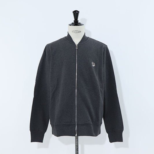 ポール スミス Paul Smith アウター ジャケット・ブルゾン メンズ Zebra Logo Bomber Jacket グレー コットン ジップアップ フルジップ  刺繍 ワンポイント ゼブラ シマウマ グレー M2R-258SZ-L21116