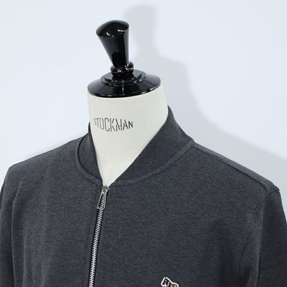 ポール スミス Paul Smith アウター ジャケット・ブルゾン メンズ Zebra Logo Bomber Jacket グレー コットン ジップアップ フルジップ  刺繍 ワンポイント ゼブラ シマウマ グレー M2R-258SZ-L21116