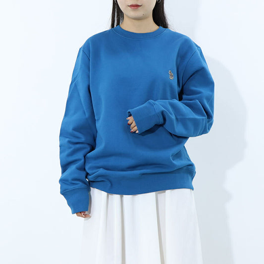 ポール スミス Paul Smith トップス スウェット・トレーナー レディース メンズ ユニセックス Zebra Logo Cotton Sweatshirt ブルー コットン 刺繍 ワンポイント ゼブラ シマウマ ブルー 裏起毛 M2R-027R-KZEBC2