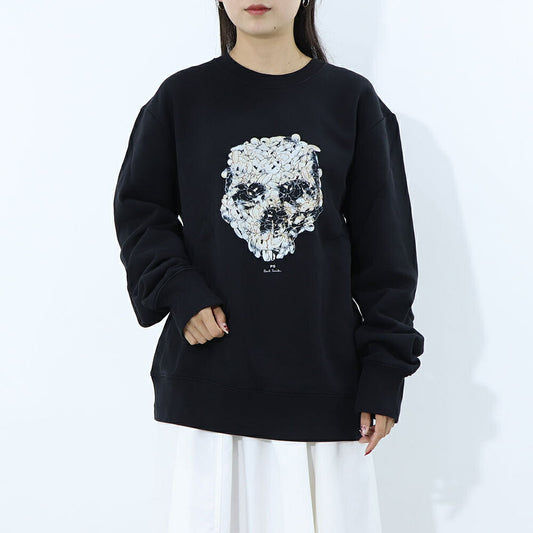 ポール スミス Paul Smith トップス スウェット・トレーナー レディース メンズ ユニセックス Bunnyskull Sweat Top ブラック コットン フロントプリント うさぎ スカル ドクロ クルーネック ブラック M2R-027R-LP4243