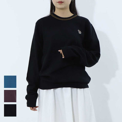 ポール スミス Paul Smith トップス ニット メンズ SWEATER CREW NECK ZEB BAD ブルー ボルドー ブラック コットン ナイロン ウール クルーネック  刺繍 ワンポイント シマウマ ゼブラ ブラック ボルドー ブルー M2R-228YZ-L21931