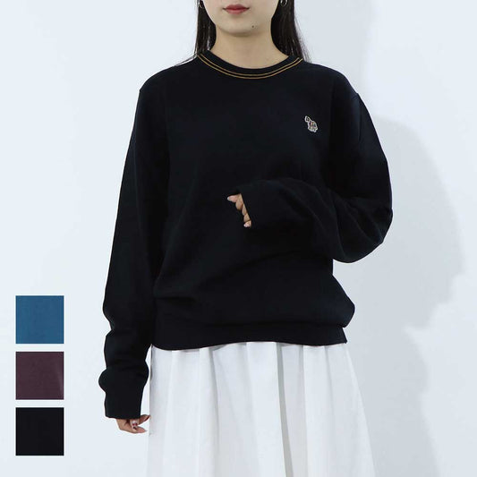 ポール スミス Paul Smith トップス ニット メンズ SWEATER CREW NECK ZEB BAD ブルー ボルドー ブラック コットン ナイロン ウール クルーネック  刺繍 ワンポイント シマウマ ゼブラ ブラック ボルドー ブルー M2R-228YZ-L21931