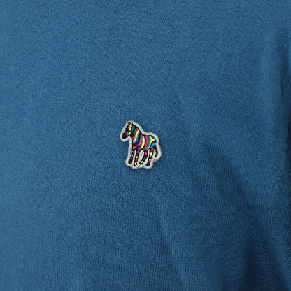 ポール スミス Paul Smith トップス ニット メンズ SWEATER CREW NECK ZEB BAD ブルー ボルドー ブラック コットン ナイロン ウール クルーネック  刺繍 ワンポイント シマウマ ゼブラ ブラック ボルドー ブルー M2R-228YZ-L21931
