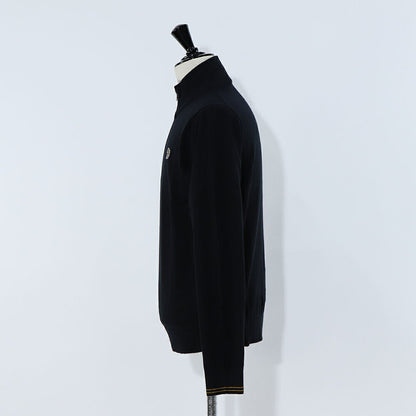 ポール スミス Paul Smith トップス ニット メンズ SWEATER ZIP NECK ZEB BAD ブルー ブラック コットン ナイロン ウール 刺繍 ワンポイント シマウマ ゼブラ ハーフジップ スタンドネック ブルー ブラック M2R-229YZ-L21931