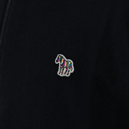 ポール スミス Paul Smith トップス ニット メンズ SWEATER ZIP NECK ZEB BAD ブルー ブラック コットン ナイロン ウール 刺繍 ワンポイント シマウマ ゼブラ ハーフジップ スタンドネック ブルー ブラック M2R-229YZ-L21931