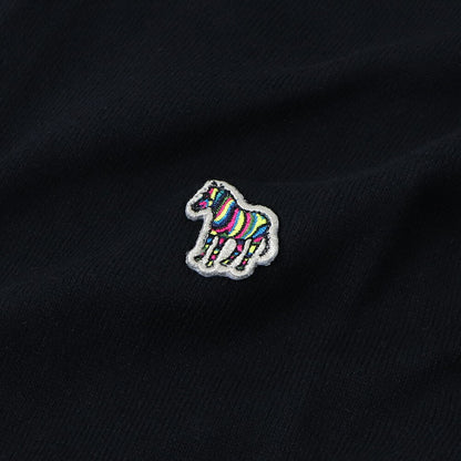 ポール スミス Paul Smith トップス ニット メンズ SWEATER ZIP NECK ZEB BAD ブルー ブラック コットン ナイロン ウール 刺繍 ワンポイント シマウマ ゼブラ ハーフジップ スタンドネック ブルー ブラック M2R-229YZ-L21931