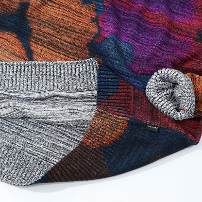 ポール スミス Paul Smith トップス ニット メンズ MENS SWEATER CREW NECK ネイビー ブラック コットン クルーネック タイダイ染め マーブル模様 グラフィックプリント M2R-248Y-L21943