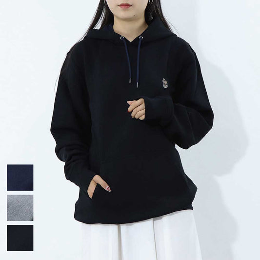 ポール スミス Paul Smith トップス パーカー レディース メンズ ユニセックス REG FIT HOODY ZEBRA ネイビー グレー ブラック コットン 刺繍 ワンポイント シマウマ ゼブラ フーディ ネイビー グレー ブラック M2R-284S-KZEBRA