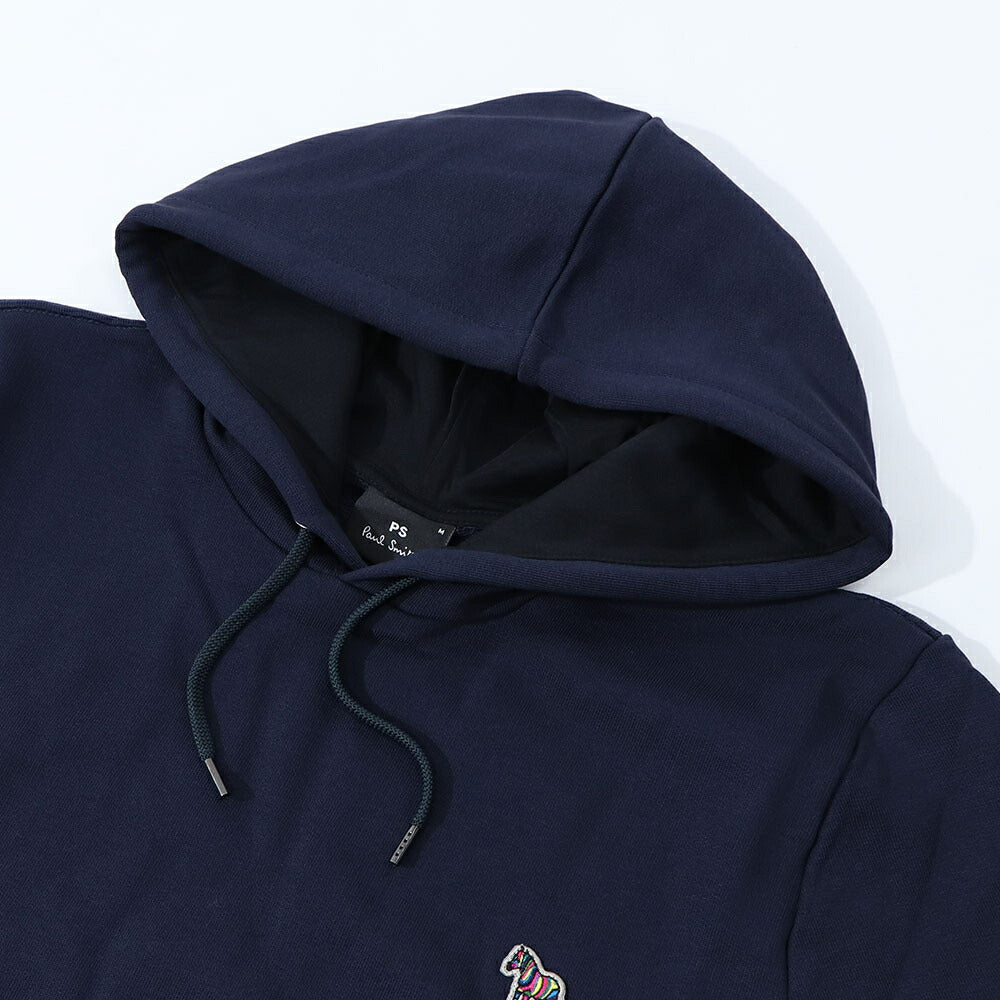 ポール スミス Paul Smith トップス パーカー レディース メンズ ユニセックス REG FIT HOODY ZEBRA ネイビー グレー ブラック コットン 刺繍 ワンポイント シマウマ ゼブラ フーディ ネイビー グレー ブラック M2R-284S-KZEBRA