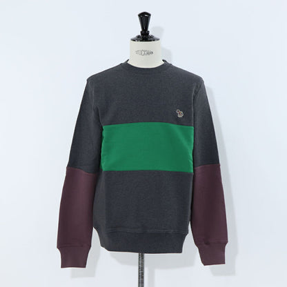 ポール スミス Paul Smith トップス スウェット・トレーナー メンズ REG FIT SWEATSHIRT ZEBRA ネイビー グレー ボルドー コットン 刺繍 ワンポイント シマウマ ゼブラ バイカラー クルーネック グレー ネイビー ボルドー M2R-420YZ-L21116