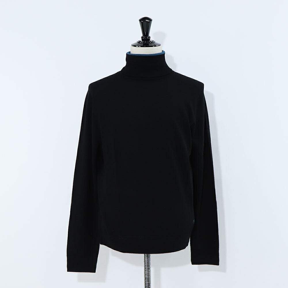ポール スミス Paul Smith トップス ニット メンズ SWEATER ROLL NECK グリーン ブラック メリノウール 刺繍 ワンポイント ロゴ ハイネック タートルネック グリーン ブラック M2R-533X-L21861
