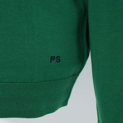 ポール スミス Paul Smith トップス ニット メンズ SWEATER ROLL NECK グリーン ブラック メリノウール 刺繍 ワンポイント ロゴ ハイネック タートルネック グリーン ブラック M2R-533X-L21861