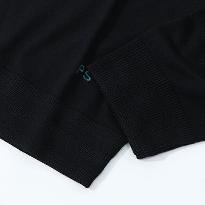 ポール スミス Paul Smith トップス ニット メンズ SWEATER ROLL NECK グリーン ブラック メリノウール 刺繍 ワンポイント ロゴ ハイネック タートルネック グリーン ブラック M2R-533X-L21861