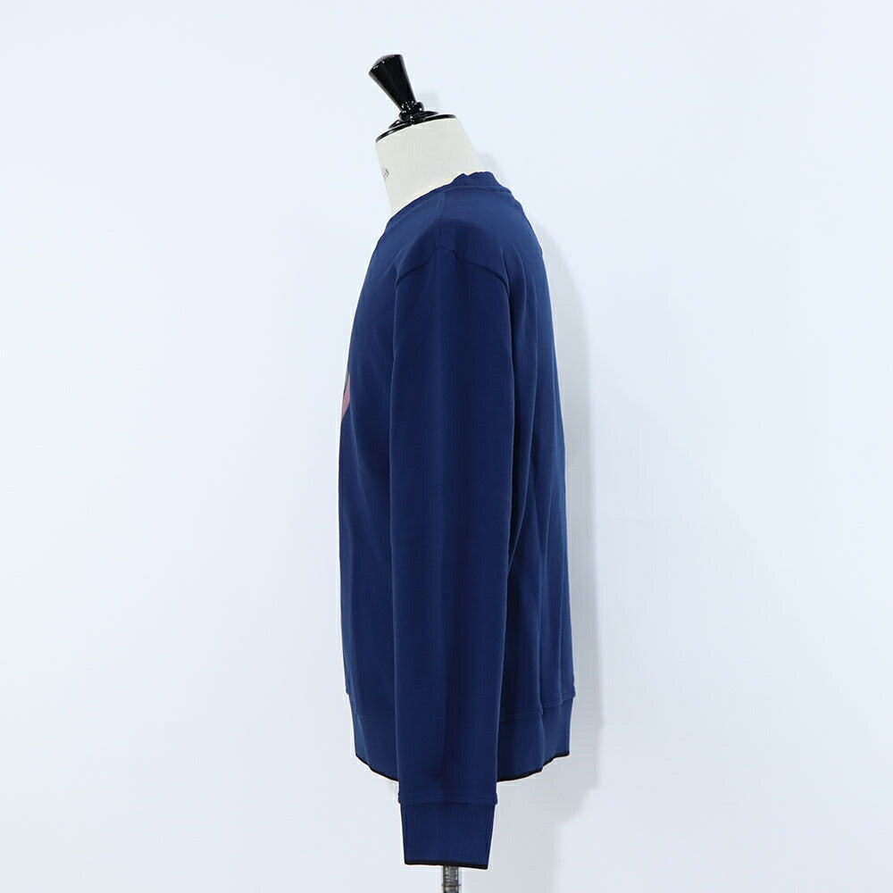 ポール スミス Paul Smith トップス スウェット・トレーナー レディース メンズ ユニセックス REG FIT SWEATSHIRT BROAD STRIPE ZEB ブルー コットン フロントプリント シマウマ ゼブラ イラスト ストライプ クルーネック ブルー ダークネイビー M2R-954X-KP3713
