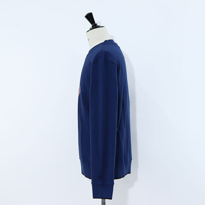ポール スミス Paul Smith トップス スウェット・トレーナー レディース メンズ ユニセックス REG FIT SWEATSHIRT BROAD STRIPE ZEB ブルー コットン フロントプリント シマウマ ゼブラ イラスト ストライプ クルーネック ブルー ダークネイビー M2R-954X-KP3713