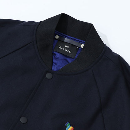 ポール スミス Paul Smith アウター ジャケット・ブルゾン メンズ WADDED VARSITY JACKET ネイビー ウール カシミヤ カシミア 無地 ラグラン M2R-192X-L21059