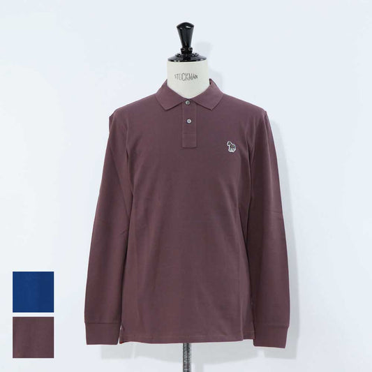 ポール スミス Paul Smith トップス ポロシャツ メンズ REG FIT LS POLO SHIRT ZEBRA ブルー ボルドー 長袖 シンプル ゼブラ ワンポイント M2R-118LZ-L20067