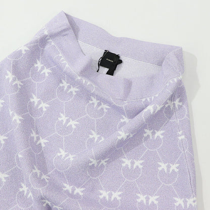 PINKO パープル ミニスカート ニットスカート ロゴ 100216-A0IT