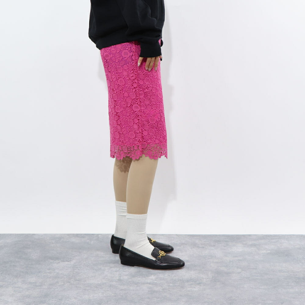 PINKO スカート ピンク レース ミディアム丈 タイト 1B14L8-7979