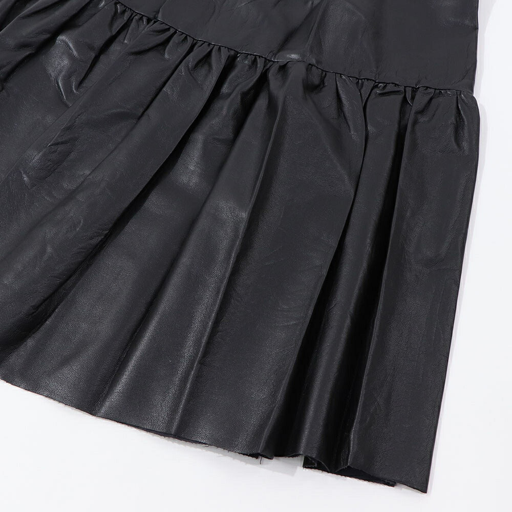 PINKO  スカート   ブラック レザー風 合皮 ミディアム丈 1B14NW-8305