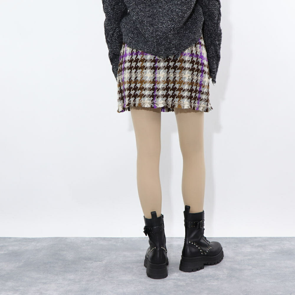 PINKO  スカート マルチカラー 総柄 千鳥柄 チェック柄 1B14WK-8243