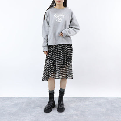 PINKO スカート ブラック 柄 シースルー 1G159N-Y6B3